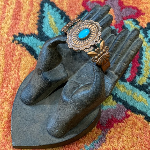 Vintage Jewelry - Vintage copper concho cuff